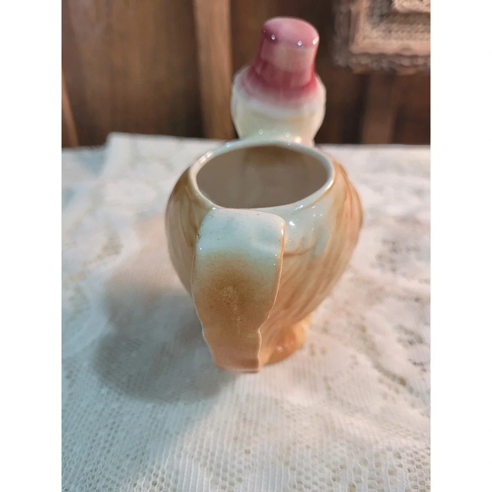 Vintage '50's Royal Copley, Spaulding Chicken Creamers. Pink Bonnet